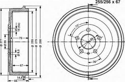 VEMA 801004 - Спирачен барабан vvparts.bg