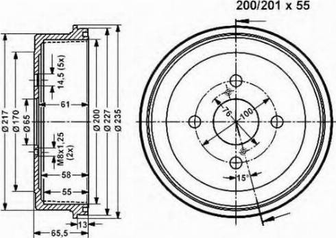 VEMA 801080 - Спирачен барабан vvparts.bg