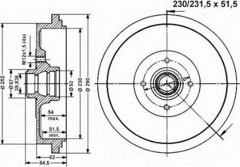 VEMA 801112 - Спирачен барабан vvparts.bg