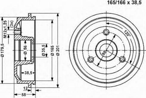 VEMA 801285 - Спирачен барабан vvparts.bg