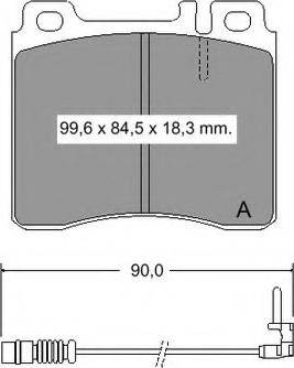 VEMA 834970 - Комплект спирачно феродо, дискови спирачки vvparts.bg