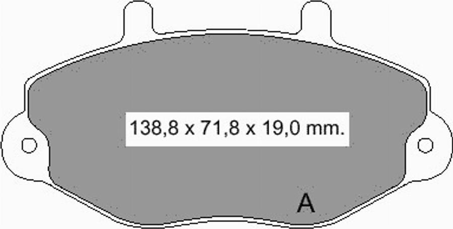 VEMA 834621 - Комплект спирачно феродо, дискови спирачки vvparts.bg