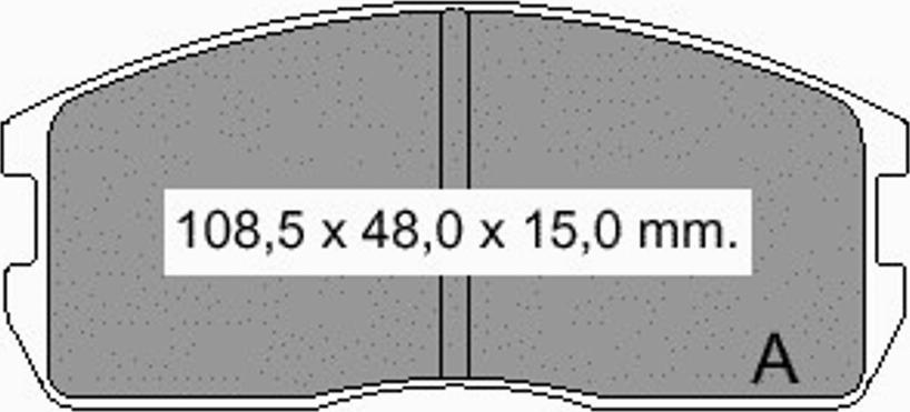 VEMA 834860 - Комплект спирачно феродо, дискови спирачки vvparts.bg