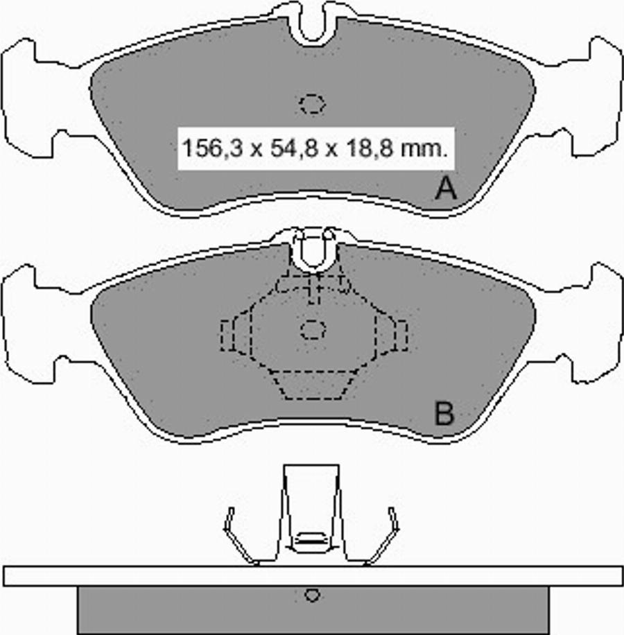 VEMA 836290 - Комплект спирачно феродо, дискови спирачки vvparts.bg