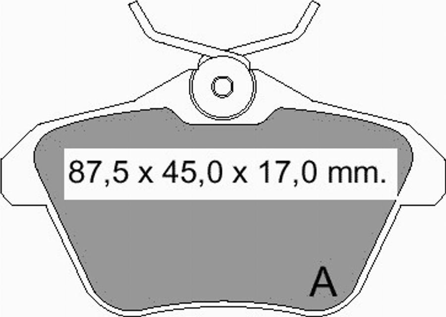 VEMA 836200 - Комплект спирачно феродо, дискови спирачки vvparts.bg