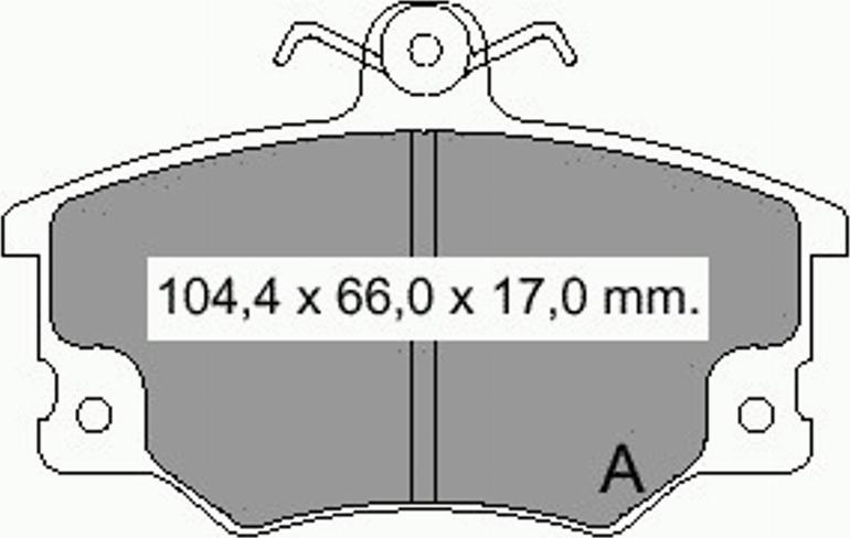 VEMA 832221 - Комплект спирачно феродо, дискови спирачки vvparts.bg
