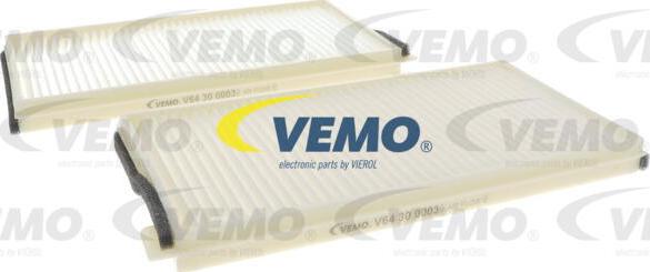 Vemo V64-30-0003 - Филтър купе (поленов филтър) vvparts.bg