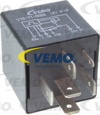 Vemo V15-71-0025 - Реле, интервал на чистачките vvparts.bg
