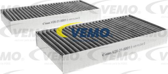 Vemo V26-31-5001 - Филтър купе (поленов филтър) vvparts.bg