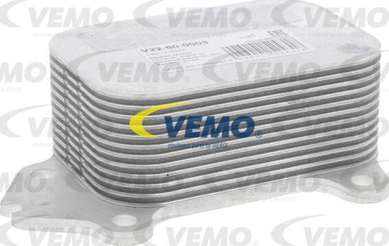 Vemo V22-60-0003 - Маслен радиатор, двигателно масло vvparts.bg