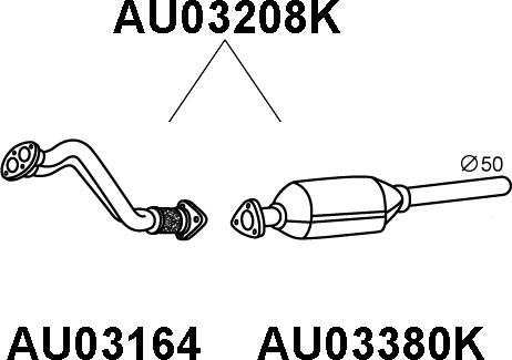 Veneporte AU03208K - Катализатор vvparts.bg