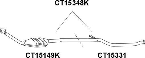 Veneporte CT15331 - Ремонтна тръба, катализатор vvparts.bg