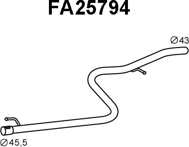 Veneporte FA25794 - Ремонтна тръба, катализатор vvparts.bg