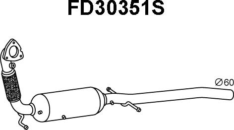 Veneporte FD30351S - Филтър за сажди / твърди частици, изпускателна система vvparts.bg