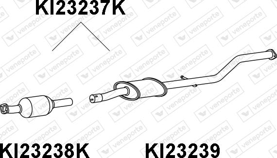 Veneporte KI23237K - Катализатор vvparts.bg