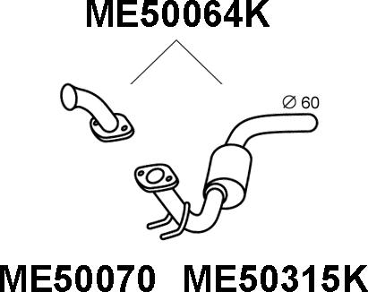 Veneporte ME50064K - Катализатор vvparts.bg
