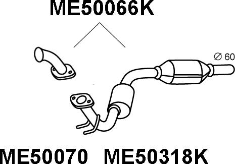 Veneporte ME50066K - Катализатор vvparts.bg