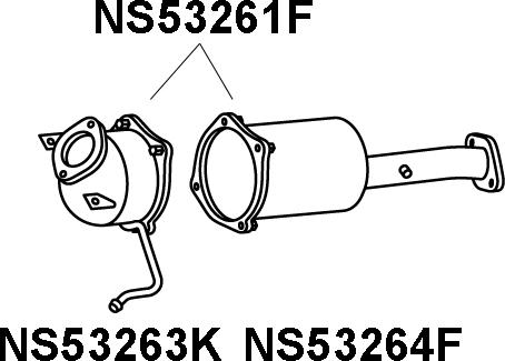 Veneporte NS53261F - Филтър за сажди / твърди частици, изпускателна система vvparts.bg