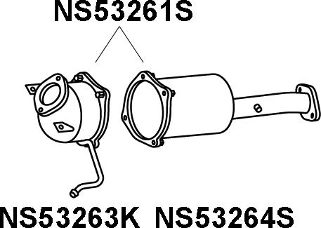 Veneporte NS53261S - Филтър за сажди / твърди частици, изпускателна система vvparts.bg