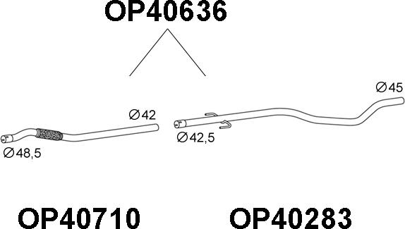 Veneporte OP40636 - Изпускателна тръба vvparts.bg