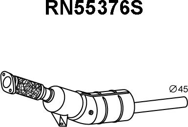 Veneporte RN55376S - Филтър за сажди / твърди частици, изпускателна система vvparts.bg