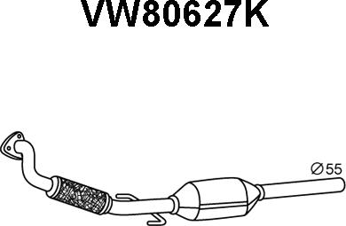 Veneporte VW80627K - Катализатор vvparts.bg