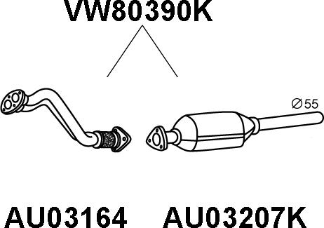 Veneporte VW80390K - Катализатор vvparts.bg