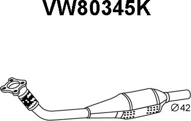 Veneporte VW80345K - Катализатор vvparts.bg