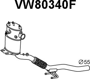 Veneporte VW80340F - Филтър за сажди / твърди частици, изпускателна система vvparts.bg