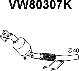 Veneporte VW80307K - Катализатор vvparts.bg