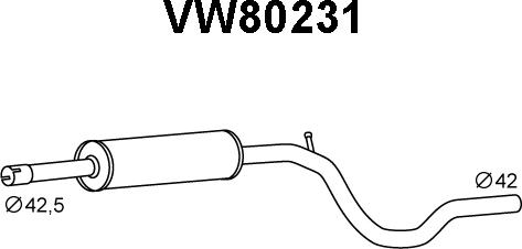 Veneporte VW80231 - Средно гърне vvparts.bg