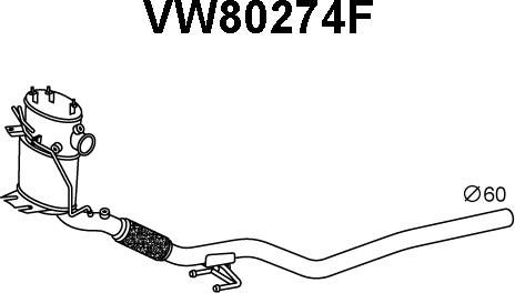 Veneporte VW80274F - Филтър за сажди / твърди частици, изпускателна система vvparts.bg