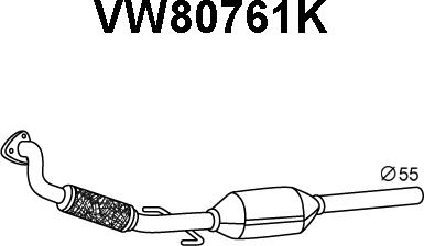 Veneporte VW80761K - Катализатор vvparts.bg