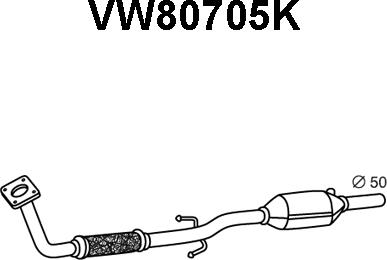Veneporte VW80705K - Катализатор vvparts.bg