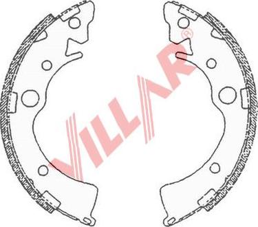 Villar 629.0696 - Комплект спирачна челюст vvparts.bg