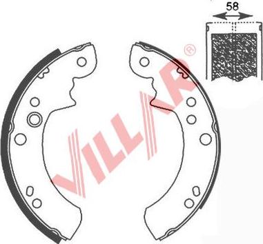 Villar 629.0652 - Комплект спирачна челюст vvparts.bg