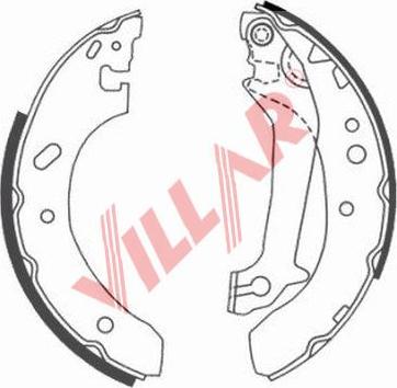 Villar 629.0657 - Комплект спирачна челюст vvparts.bg
