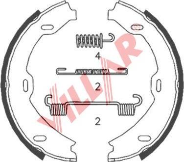 Villar 629.0846 - Комплект спирачна челюст, ръчна спирачка vvparts.bg