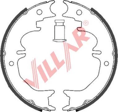 Villar 629.0843 - Комплект спирачна челюст, ръчна спирачка vvparts.bg