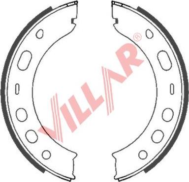 Villar 629.0851 - Комплект спирачна челюст, ръчна спирачка vvparts.bg