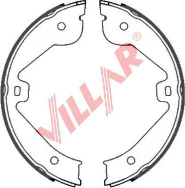 Villar 629.0858 - Комплект спирачна челюст, ръчна спирачка vvparts.bg