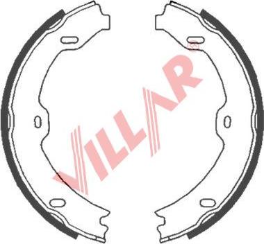 Villar 629.0853 - Комплект спирачна челюст, ръчна спирачка vvparts.bg