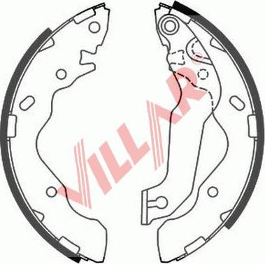 Villar 629.0819 - Комплект спирачна челюст vvparts.bg