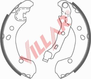 Villar 629.0816 - Комплект спирачна челюст vvparts.bg