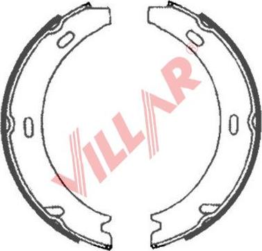 Villar 629.0887 - Комплект спирачна челюст, ръчна спирачка vvparts.bg