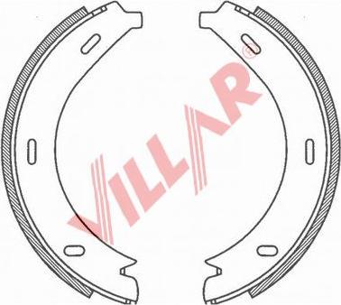 Villar 629.0793 - Комплект спирачна челюст, ръчна спирачка vvparts.bg