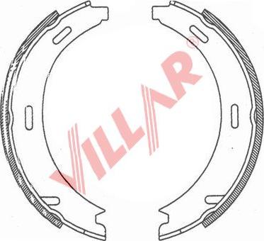 Villar 629.0747 - Комплект спирачна челюст, ръчна спирачка vvparts.bg