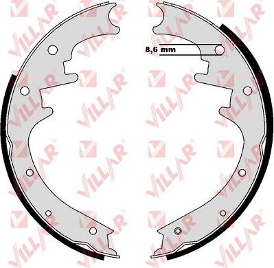 Villar 629.0759 - Комплект спирачна челюст vvparts.bg