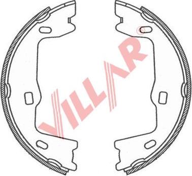 Villar 629.0754 - Комплект спирачна челюст, ръчна спирачка vvparts.bg