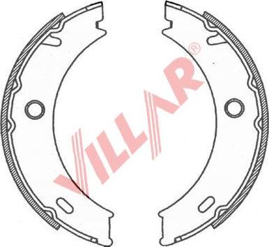 Villar 629.0789 - Комплект спирачна челюст, ръчна спирачка vvparts.bg